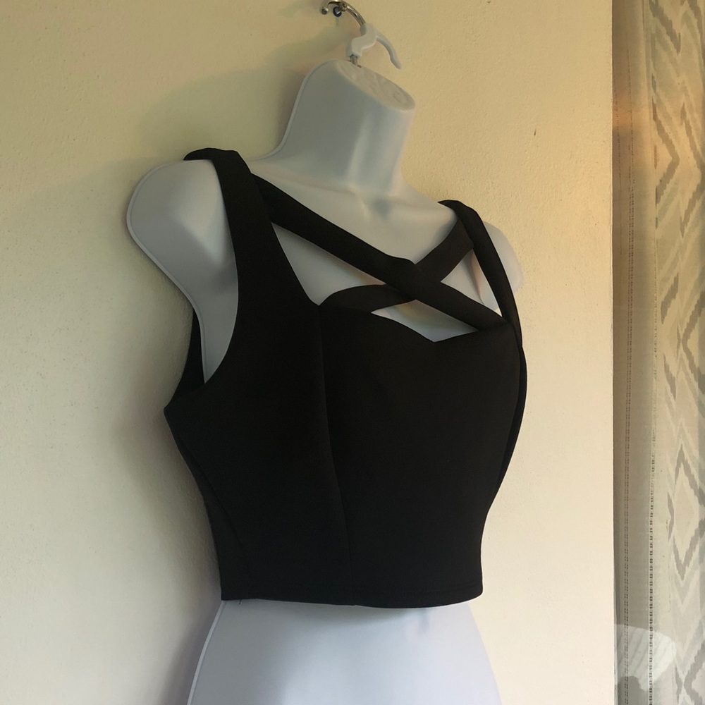 Marilyn Monroe Medium Black Crop Top